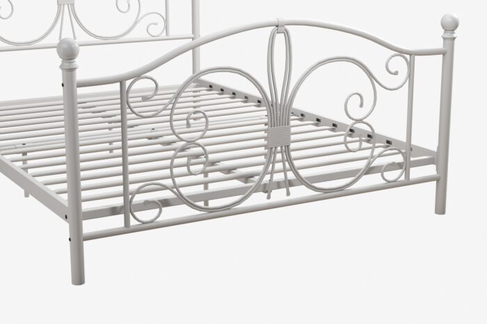 Dorel Bombay Metal Bed - Double - White-30557