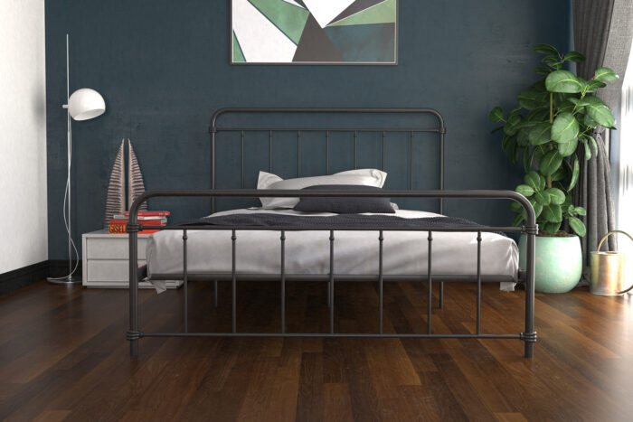 Dorel Wallace Metal Bed - King - Black-31442