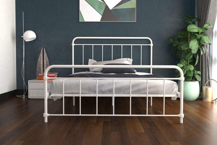 Dorel Wallace Metal Bed - Double - White-31416