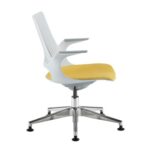 DAMS Solus designer operators chair with upholstered seat, chrome base, glides - made to order-28956