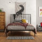 Dorel Giulia Modern Metal Bed - Double - Black-30941