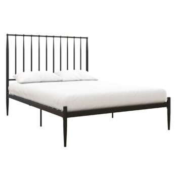 Dorel Giulia Modern Metal Bed - Double - Black-0