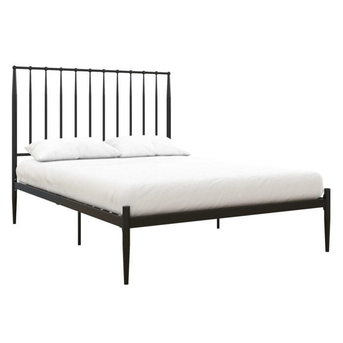 Dorel Giulia Modern Metal Bed - Double - Black-0