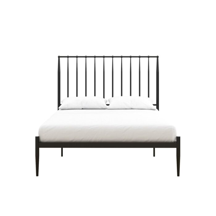 Dorel Giulia Modern Metal Bed - Double - Black-30918