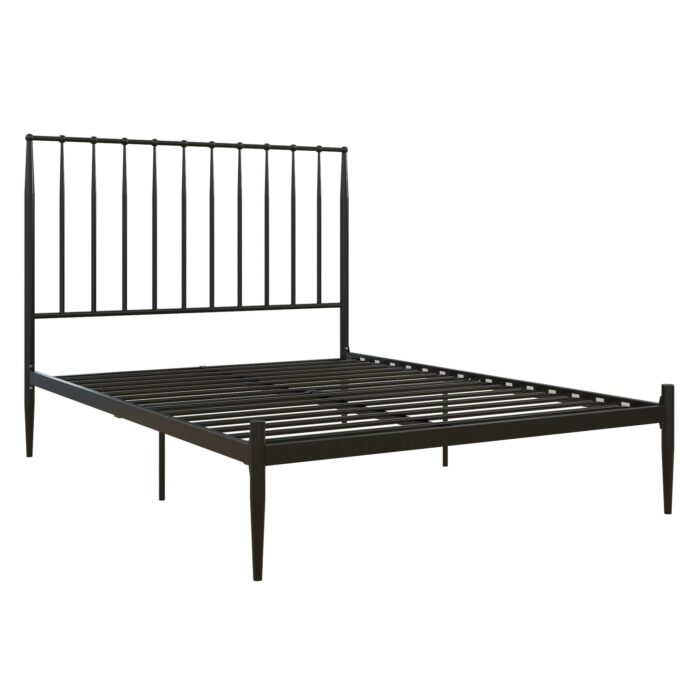 Dorel Giulia Modern Metal Bed - Double - Black-30924