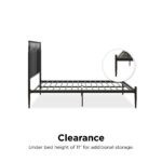 Dorel Giulia Modern Metal Bed - Double - Black-30925