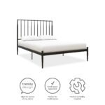 Dorel Giulia Modern Metal Bed - Double - Black-30922