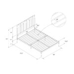 Dorel Giulia Modern Metal Bed - Double - Black-30930