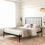 Dorel Giulia Modern Metal Bed - Double - Black-30937