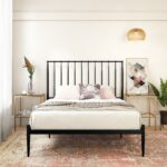 Dorel Giulia Modern Metal Bed - Double - Black-30935