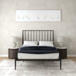 Dorel Giulia Modern Metal Bed - Double - Black-30942