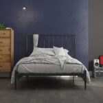 Dorel Giulia Modern Metal Bed - Double - Black-30936