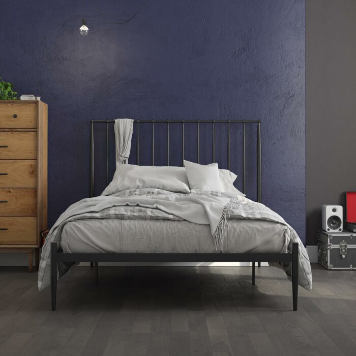 Dorel Giulia Modern Metal Bed - Double - Black-30936