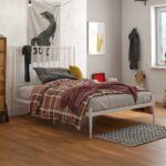 Dorel Giulia Modern Metal Bed - Double - White-30991