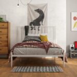 Dorel Giulia Modern Metal Bed - Double - White-30993
