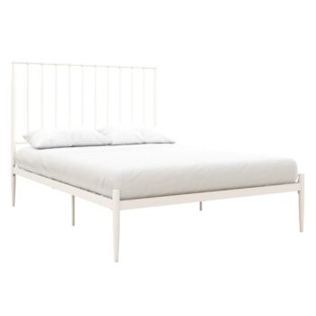Dorel Giulia Modern Metal Bed - Double - White-0