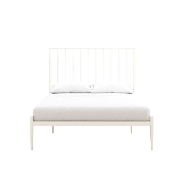 Dorel Giulia Modern Metal Bed - Double - White-30972