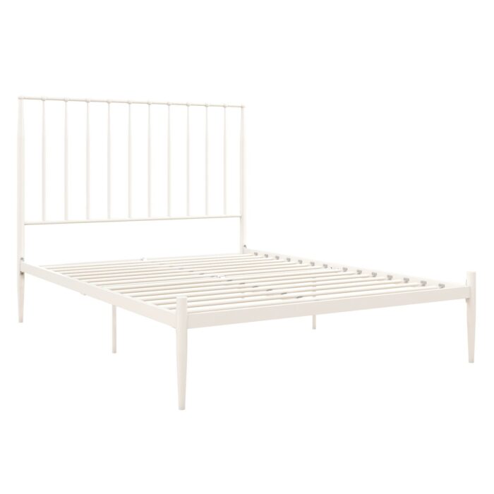 Dorel Giulia Modern Metal Bed - Double - White-30975