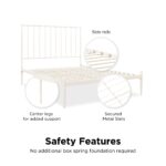 Dorel Giulia Modern Metal Bed - Double - White-30982