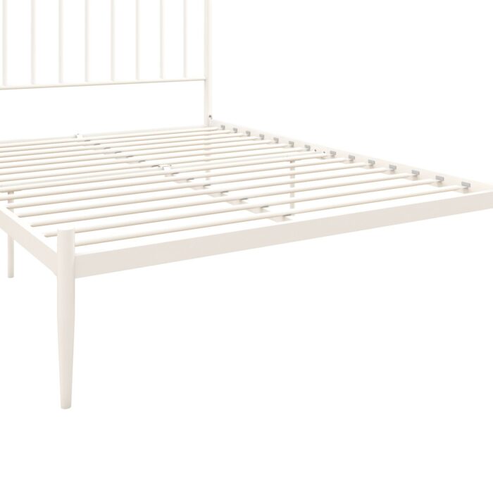 Dorel Giulia Modern Metal Bed - Double - White-30979