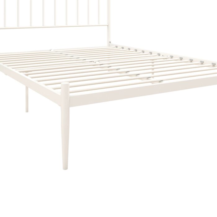 Dorel Giulia Modern Metal Bed - Double - White-30981