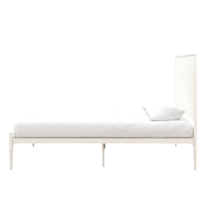 Dorel Giulia Modern Metal Bed - Double - White-30970