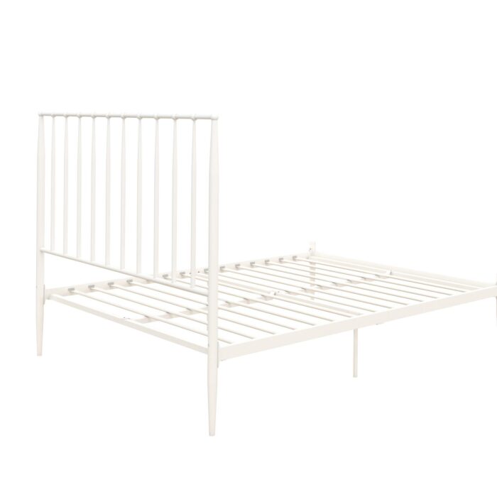 Dorel Giulia Modern Metal Bed - Double - White-30978