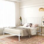 Dorel Giulia Modern Metal Bed - Double - White-30986