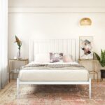 Dorel Giulia Modern Metal Bed - Double - White-30988