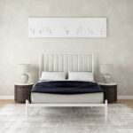 Dorel Giulia Modern Metal Bed - Double - White-30987