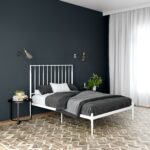 Dorel Giulia Modern Metal Bed - Double - White-30992