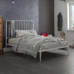 Dorel Giulia Modern Metal Bed - Double - White-30989
