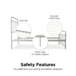 Dorel Wallace Metal Bed - Single - White-31374
