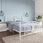 Dorel Bombay Metal Bed - Double - White-30561
