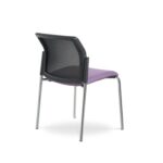 DAMS Santana 4 leg stacking chair with fabric seat ,mesh back and no arms - made to order-29234