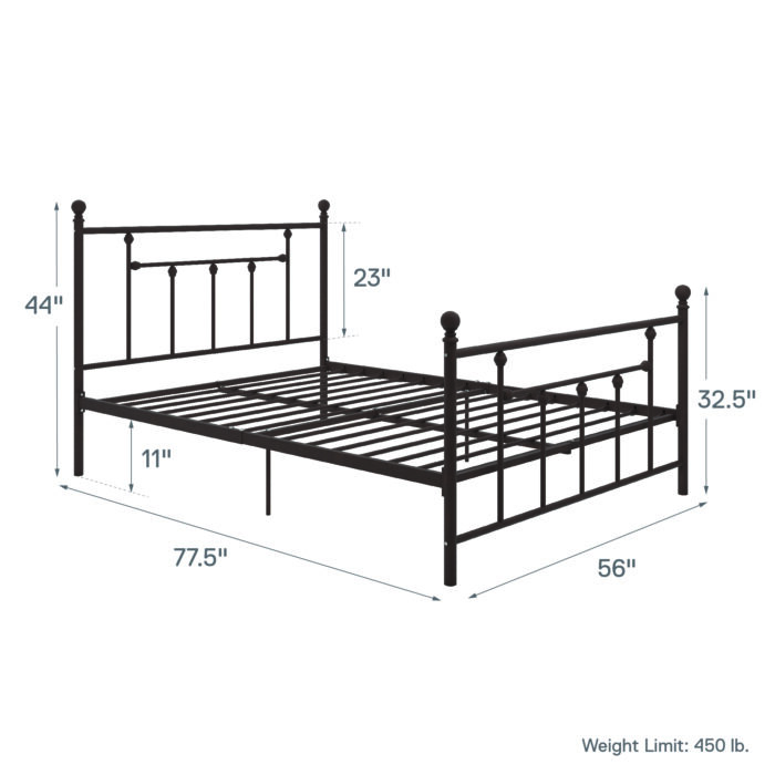 Dorel Manila Metal Bed - Double - Bronze -31212