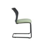 DAMS Santana cantilever chair with fabric seat and mesh back and no arms - made to order-29278