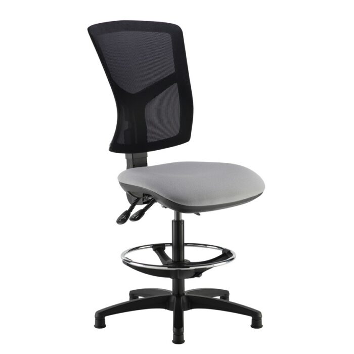 DAMS Senza mesh back draughtsmans chair with no arms - made to order-0