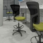 DAMS Senza mesh back draughtsmans chair with no arms - made to order-28289