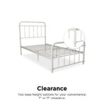 Dorel Wallace Metal Bed - Single - White-31377