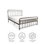 Dorel Wallace Metal Bed - Double - Bronze-31425