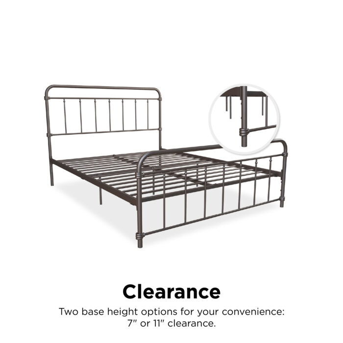 Dorel Wallace Metal Bed - King - Bronze-31464