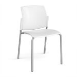 DAMS Santana 4 leg stacking chair with plastic seat and back and no arms - made to order-29546