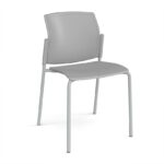 DAMS Santana 4 leg stacking chair with plastic seat and back and no arms - made to order-29536