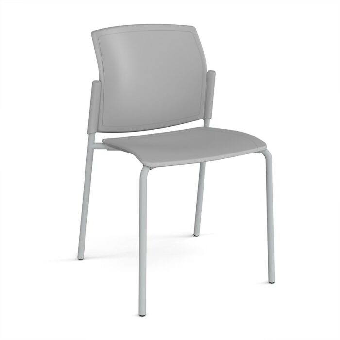 DAMS Santana 4 leg stacking chair with plastic seat and back and no arms - made to order-29536
