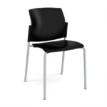DAMS Santana 4 leg stacking chair with plastic seat and back and no arms - made to order-29515