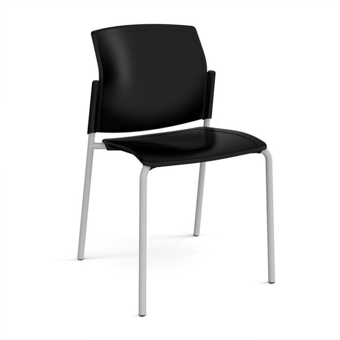 DAMS Santana 4 leg stacking chair with plastic seat and back and no arms - made to order-29515