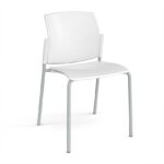 DAMS Santana 4 leg stacking chair with plastic seat and back and no arms - made to order-29539