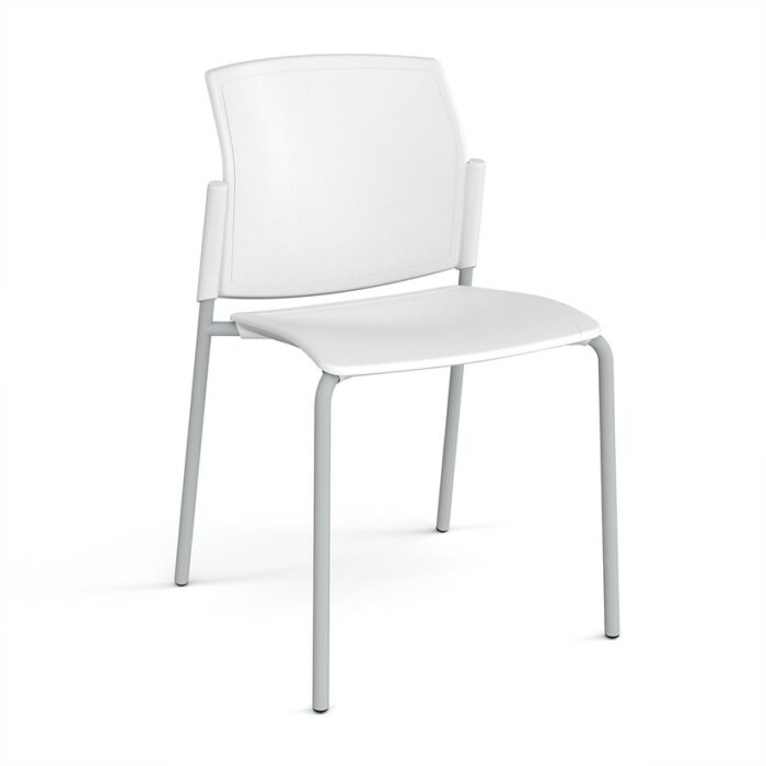 DAMS Santana 4 leg stacking chair with plastic seat and back and no arms - made to order-29539