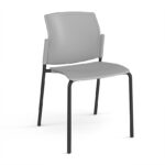 DAMS Santana 4 leg stacking chair with plastic seat and back and no arms - made to order-29537